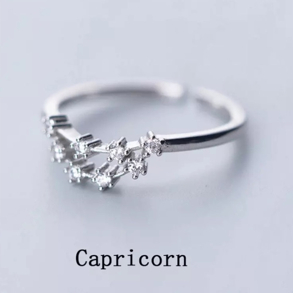 New Capricorn Constellation 925 Sterling Silver Ring